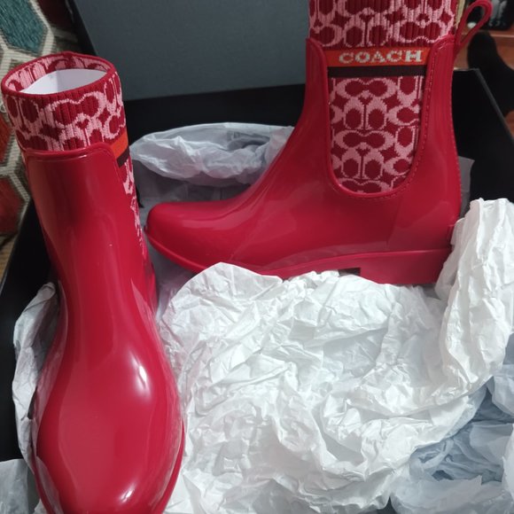 Red Coach rainboots - Picture 3 of 5